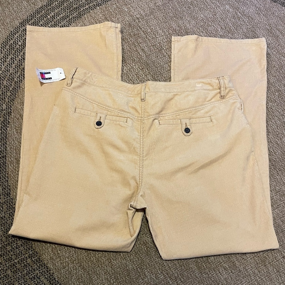 NWT Tommy Hilfiger corduroy pants High Rise wide leg Tan Khaki size 16 - Picture 12 of 12